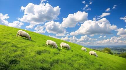 Obraz premium sheep in the meadow