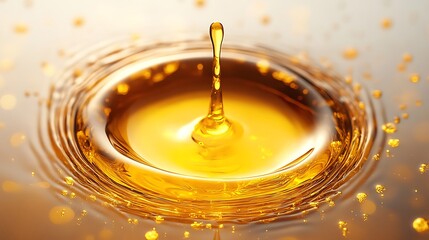  Golden Liquid Droplet 
