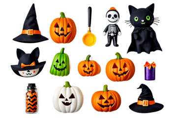 set of halloween icons, Halloween festival cute souvenir or prop icon