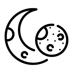 moon Line Icon