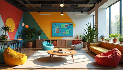 Fototapeta premium modern room for video conference