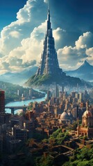 Architectural Scenery of the Urban Skyline in Guangzhou Financial District  