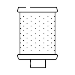 filter air cleaning machine part line icon vector. filter air cleaning machine part sign. isolated contour symbol black illustration