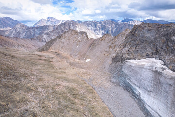 mountains stones aerial view