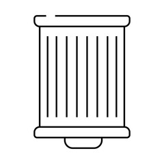 filter air cleaning device part line icon vector. filter air cleaning device part sign. isolated contour symbol black illustration