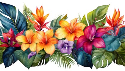 A colorful bouquet of flowers with a white background
