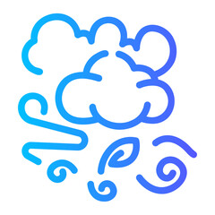 fog Line Gradient Icon