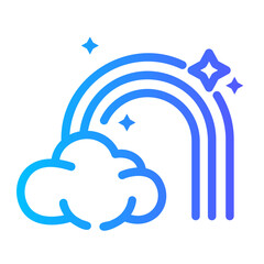 rainbow Line Gradient Icon