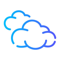 clouds Line Gradient Icon