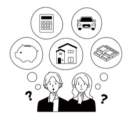お金と資産について悩む夫婦