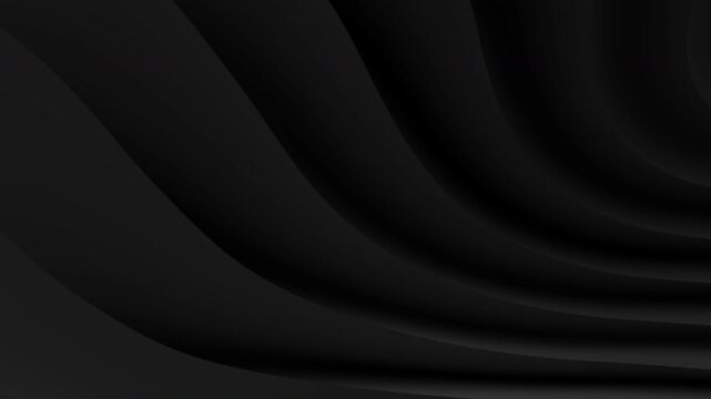 dark black abstract background with smooth flowing waves. Ideal for luxury designs, presentations, and modern projects. High-resolution stock footage for bold and sophisticated visual effects