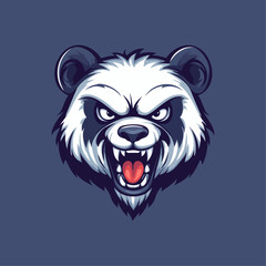 Obraz premium panda mascot logo design