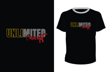 Infinity Concept, vector typography for t-shirt print