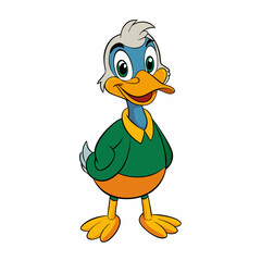 Duck isolated on white background, duck vector illustration, bird on a branch vector art, duck silhouette, bird vector icon, bird on a branch line art, eps, duck on a branch cartoon