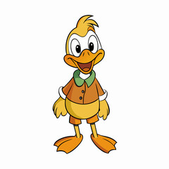 Duck isolated on white background, duck vector illustration, bird on a branch vector art, duck silhouette, bird vector icon, bird on a branch line art, eps, duck on a branch cartoon