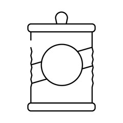 preserve container line icon vector. preserve container sign. isolated contour symbol black illustration