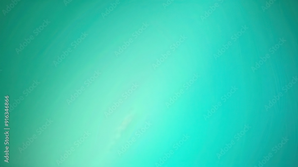 Poster abstract background, gradient transitions from rich turquoise to light aqua, minimalist design with 