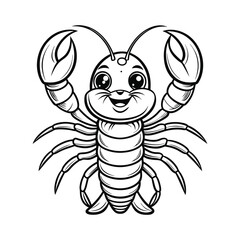 Obraz premium crab doodle art hand drawn vector illustration