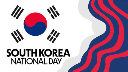 south korea national day with south korean flag