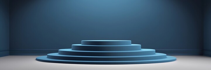 Obraz premium Realistic pastel mock-up for products promotion. Abstract modern minimal background with empty podium