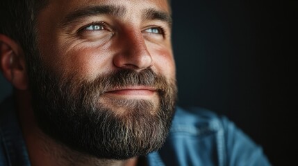 Obraz premium Embracing Beard Diversity - Confident Bearded Man Showcasing Various Beard Styles for World Beard Day Celebration