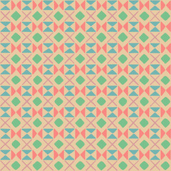 hand drawn diamonds, triangles, crosses. color repetitive background. vector seamless pattern. geometric illustration. fabric swatch. wrapping paper. continuous design element for textile, home decor