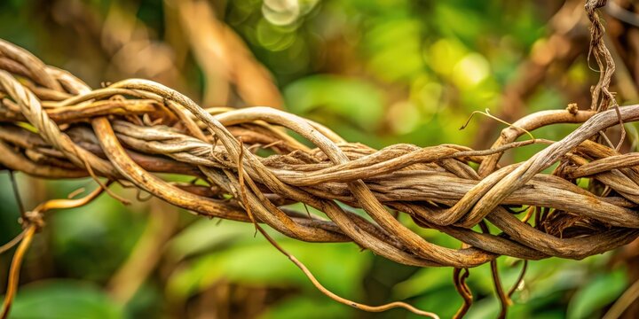 Twisted dried liana jungle vine, liana, jungle, vine, twisted, dried, natural, organic, texture, background, plant, close-up
