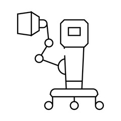 high-frequency thermotherapy apparatus line icon vector. high-frequency thermotherapy apparatus sign. isolated contour symbol black illustration