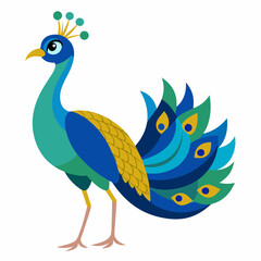 Peacock with feather isolated on white background, peacock vector illustration, bird on a branch vector art, peacock silhouette, bird vector icon, bird on a branch line art, eps, peacock on a branch c