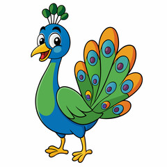 Peacock with feather isolated on white background, peacock vector illustration, bird on a branch vector art, peacock silhouette, bird vector icon, bird on a branch line art, eps, peacock on a branch c