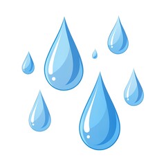 Crystal Clear Water Droplets on a White Background wallpaper in 4k.easy to make transparent.