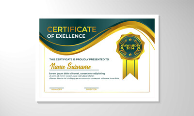 elegant gradient certificate design template