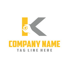 Letter K wrench  logo vector