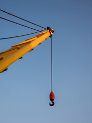 Yellow crane in former shipyard in Vlissingen, the Netherlands.