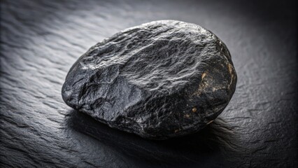 Naklejka premium Black stone with rough and grainy texture background, stone, dark, gray, rough, grainy, texture, background, grunge, natural, solid