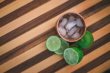 Cocktail and limes