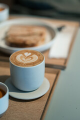 This is a latte from a cafe in Kyoto.
