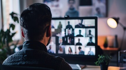 Dynamic Business Presentation on Zoom, Engaging Audience with Clear Visuals and Effective Communication, Virtual Meeting Concepts.