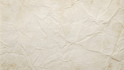 Obraz premium Design a textured background featuring a white paper surface that has been crumpled and glued in places. The wrinkles should be prominent, with slight discoloration around the glued areas to highlight