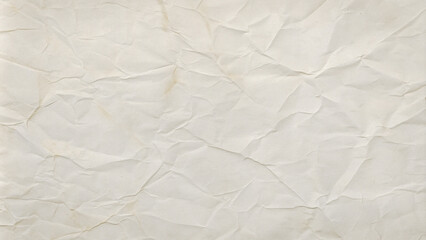 Obraz premium Design a textured background featuring a white paper surface that has been crumpled and glued in places. The wrinkles should be prominent, with slight discoloration around the glued areas to highlight