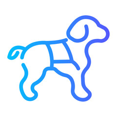 police dog Line Gradient Icon