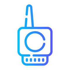 walkie talkie Line Gradient Icon