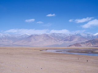 lake in the mountains in winter