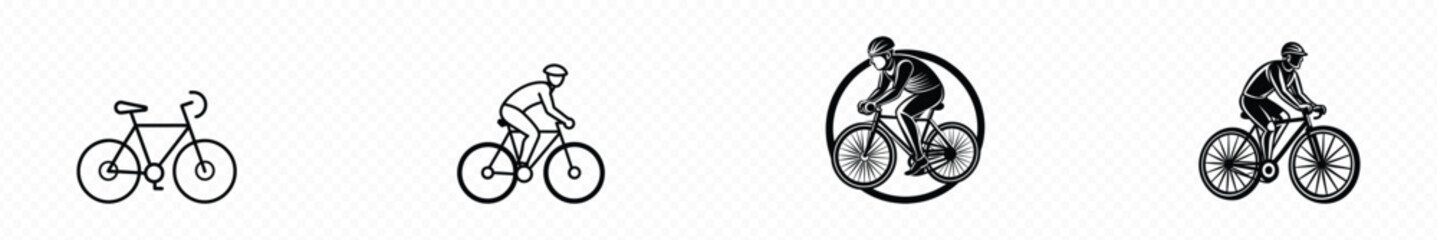 Obraz premium Bicycle icon, Bike line icon. Bicycle route sign. bike vector illustration