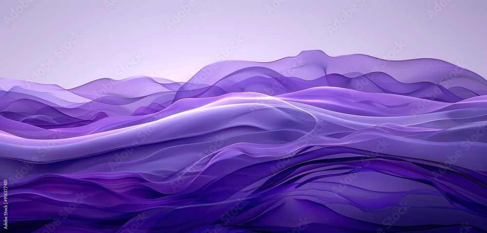 Poster abstract background, layers of purple tones create a luxurious and harmonious monochromatic composit