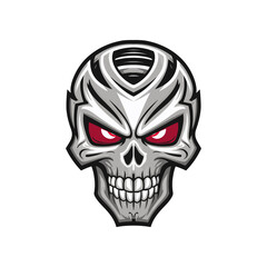 skull character design illustration logo