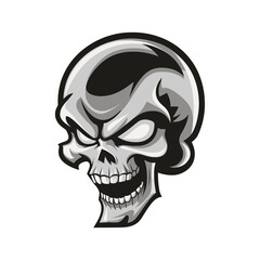Fototapeta premium skull head character design illustration logo