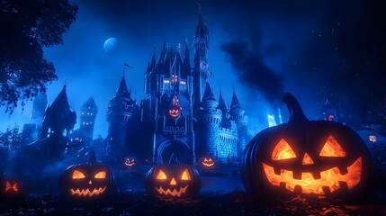 Castle place for Halloween party, All kinds of party supplies Halloween, Happy Halloween