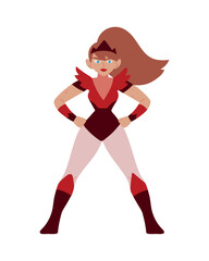 superhero woman wearing costume