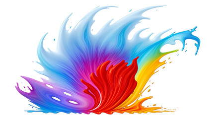 Obraz premium Abstract Fluid Art with Swirling Colors and Soft Gradients on a White Background, Featuring Ample Copy Space for Text or Branding